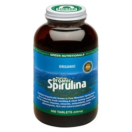 Green Nutritionals Mountain Organic Spirulina 500 tablets - Vegan Vegetarian