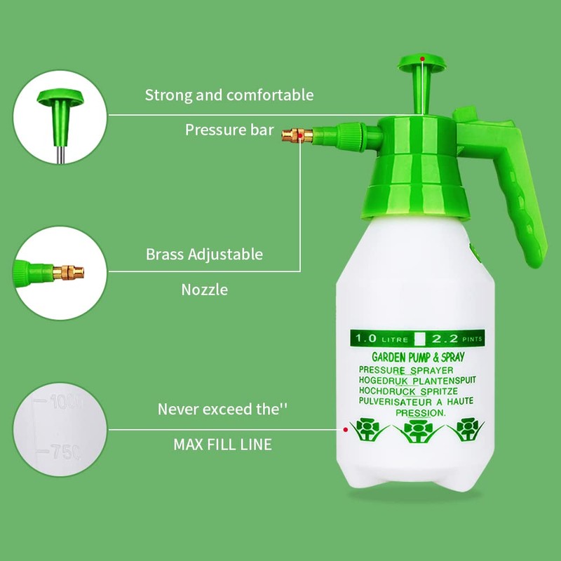 Munyonyo Garden Pump Sprayer,68oz/34oz Hand-held Pressure Sprayer Bottle for Lawn