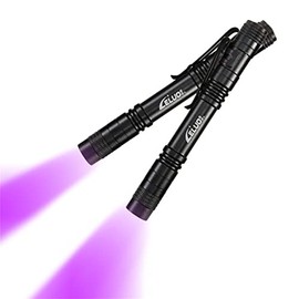 2 Pack UV Penlight Flashlight with Clipï¼Mini LED Handheld Tactical Pocket Torch with High Lumensï¼Blacklight Detector for Money Detector,Pet Urine,Pet Stains and Bed Bug1