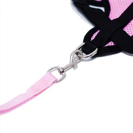 Locisne Mesh Fabric Dog Vest Harness Soft Adjustable Comfortable Pet Lead with Clip