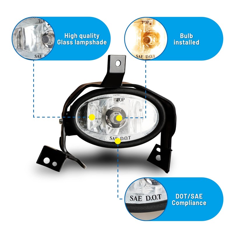 Fog Lights compatible for CRV 2010 2011 Honda C-RV Driver