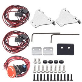 CNCTOPBAOS Limit Switch with Emergency Stop Button Kit, 6 Micro Limit Switches with 2-Pin Connector, 80cm Cable, 1NO 1NC with Screws for 3018-PRO/MAX/Plus CNC Engraving Machines Accessories