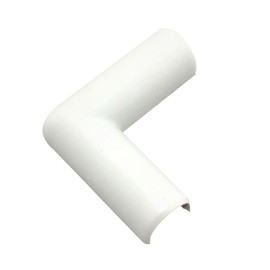 Legrand Wiremold C16 Cordmate Flat Elbow Cord Cover, Organizer for Wall, Holds 1 Cord or Cable, White (1 Pack)