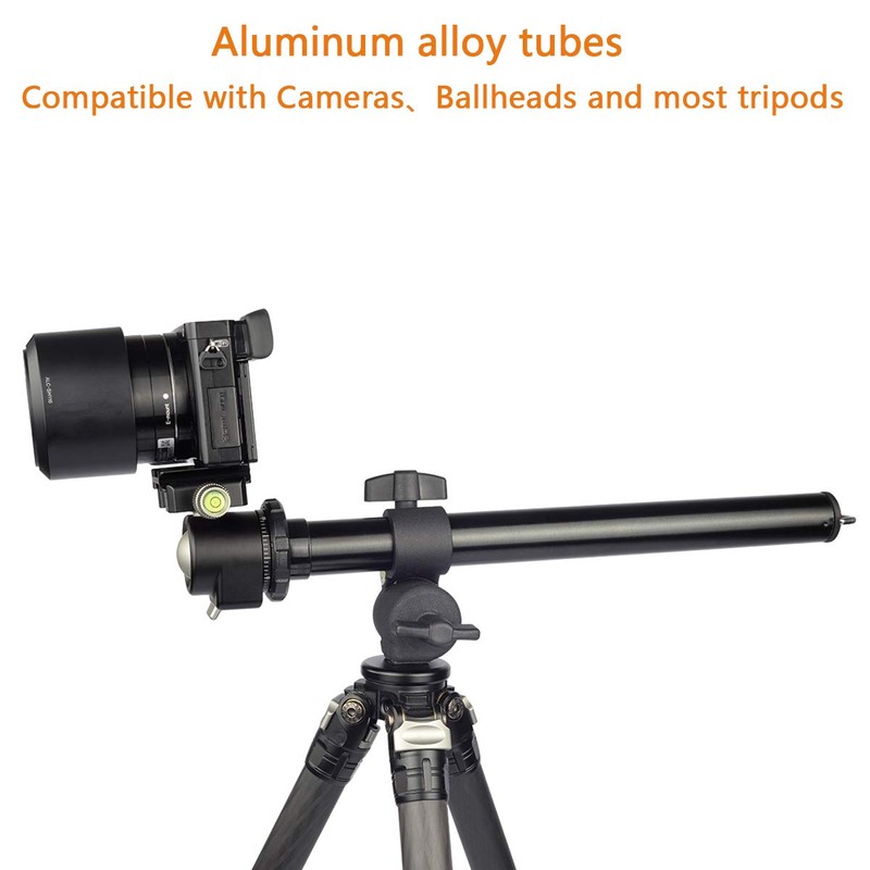 FOTOBETTER Camera Tripod Boom Arm, External Multi-Angle Center Column Extension