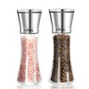 Salt and Pepper Grinder Set, Black Pepper Mill Refillable and
