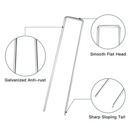 Garden Nails U Shape Ground Anchor Fixing Nails Fabric Weed Landscape Fabric Mesh