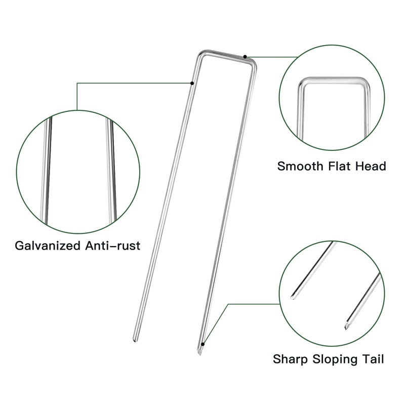 Garden Nails U Shape Ground Anchor Fixing Nails Fabric Weed