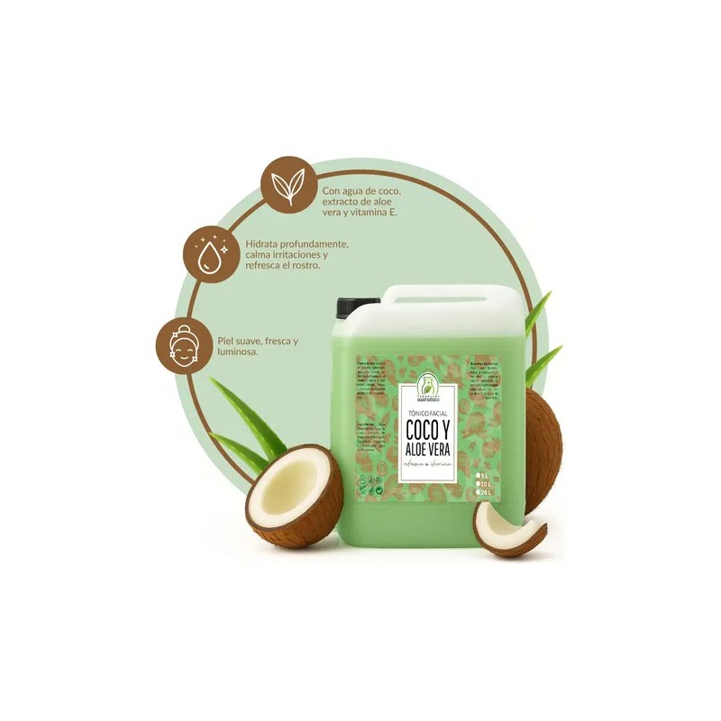 Tónico Facial Coco Aloe Vera 5L Productos Mart Mexico Hidratante