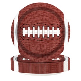 50Pcs Football Paper Plates 10 Inch Large Heavy Duty Sport Plates