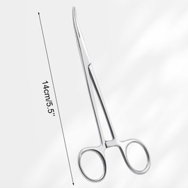 Qancekoo Curved Fishing Forceps Piercing Pliers Stainless Steel Fishing Hemostats for Nurses, Fishing Enthusiasts, Crafts