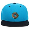 Armycrew Youth Kid's Donut Patch Flat Bill Snapback 2-Tone Baseball