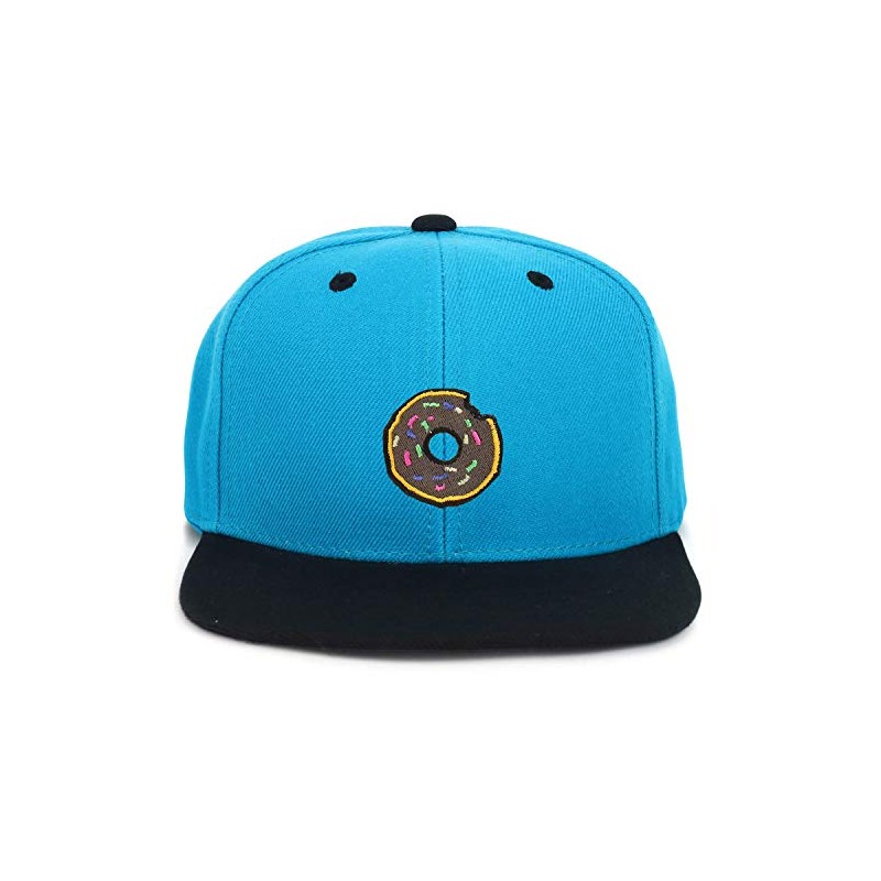 Armycrew Youth Kid's Donut Patch Flat Bill Snapback 2-Tone Baseball