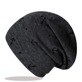 Gloop Beanie hat for men and women for spring, autumn and winter, Dark grey 17096, Einheitsgröße
