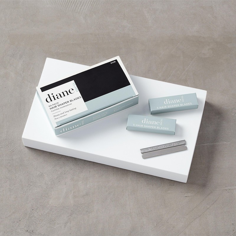 Diane Hair Shaper Razor Blades, Polymer Coated Stainless Steel Material,