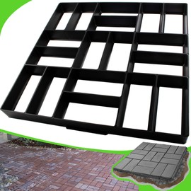 CJGQ Plus Size 19.7"x19.7"x1.7" Concrete Molds Walk Maker Reusable Path Brickform Paver Lawn Patio Yard Garden DIY Walkway Pavement