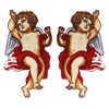 Mirror Large Fashion Embroidery Angel Boys Patches Motif Badge Applique