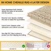 ACCUMTEK Upgrade Extra Large Beige Bathroom Rug Set 3 Pieces