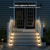 Qualdout Solar Outdoor Lights, 8 Pack Solar Fence Deck Lights,