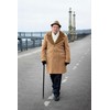 Wooden Palm Walking Stick | Crutch Support Wood & Brass