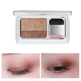 Eyeshadow Lazy Double Colors Glitter Eyeshadow Waterproof Long Lasting for Beginner Colorful Double Colors Glitter Eye Shadow Palette Eyeshadow with Glitter Two-Color Eyeshadow