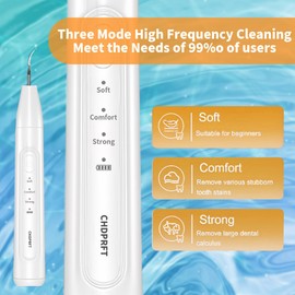 CHDPRFT Plaque Remover for Teeth- Pet Sonic Tooth Cleaner,3 Adjustable Modes Dog Teeth Cleaning Kit with LED Light,Effective Care of Teeth,Rechargeable Dental Teeth Cleaner Tools Kits(White)