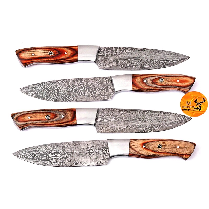 M DAMASCUS CUSTOM MADE HAND FORGED DAMASCUS STEEL KITCHEN CHEF