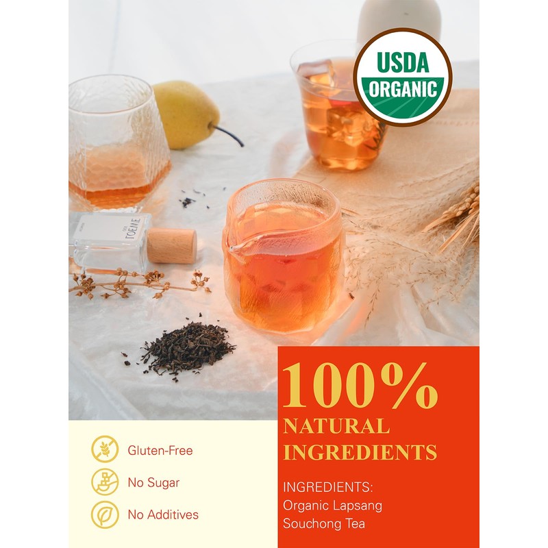 GLDNT Organic Lapsang Souchong Tea, Chinese Smoked Organic Black Tea