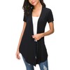Urban CoCo Womens Solid Open Front Short Sleeve Cardigan (L,