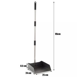 Yangbaga Dust Pans with Long Handle - 39” Heavy Duty Metal Upright Dustpan - ...