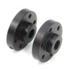 Befenybay 2PCS Black Rigid Flange Shaft Coupling,Universal Aluminum MOUNTING HUB