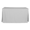 Tablevogue Premium Full Length Fitted Reusable Event Tablecloth, 5-Foot, Silver