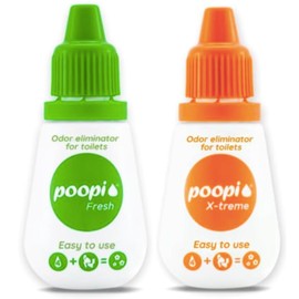 Drops - Before you go - Toilet Drops - Deodorizer odor eliminator - Toilet freshener - Say Goodbye to bad odors with Poopi toilet odor eliminator (X-Treme/Fresh)