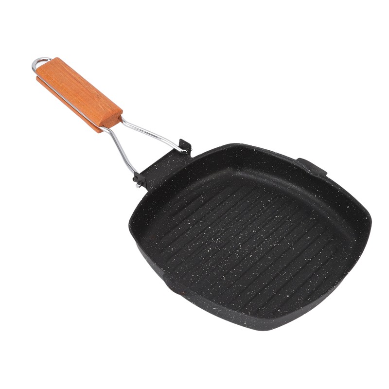 Frying Pan Outdoor Household Folding Beech Handle Energy Saving Non