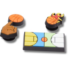 Crocs Jibbitz 3-Pack Shoe Charms | Jibbitz for Crocs, B Ball Bro, Small