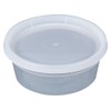 Newsprint YL2508 Detainer Clear Round Deli Container Combo Pack 240/CS,