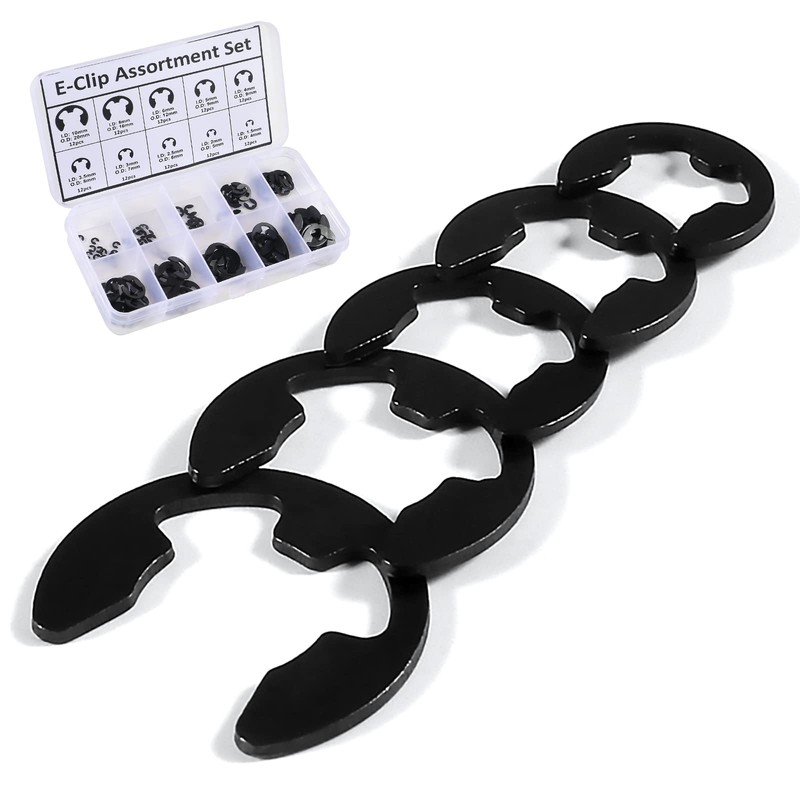 DIANN 120pcs E-Clip Assortment Kit E-Clip External Retaining Ring Assortment