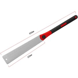Woodworking Hand Saw, 12.5 Inch Flexible Double Edge TPI 7/12 with Non Slip Handle Pull Saw for Craft, Hobby, DIY, Woodworking Tools (Red)