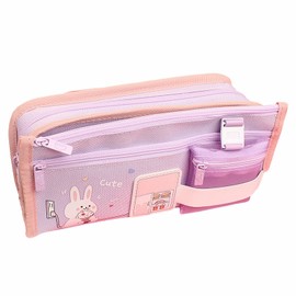 MOMEITU Kawaii Pencil case School Supplies Large Capacity Cute Pencil case Kawaii(Purple Rabbit)