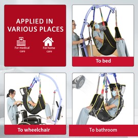 EZ Assistive Universal Full Body Patient Lift Sling, Hoyer Lift Medical Sling for Bed Positioning and Bathing Assist Aids,Transfer Sling for Elderly,Bariatric,Disabled,Bedridden