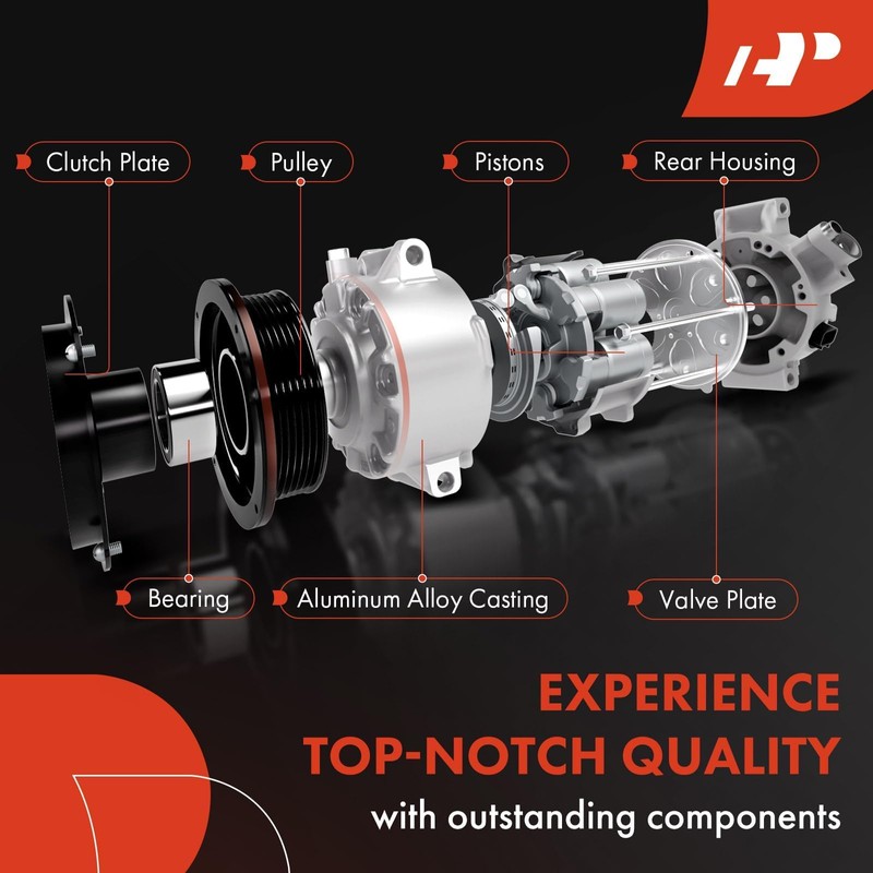 A-Premium Air Conditioner AC Compressor with Clutch Compatible with Hyundai