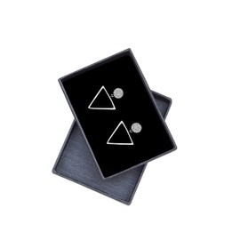 SOFIA MILANI - Women's Earrings 925 Silver - Stud Earrings as Triangle - 20498, Sterling Silver, Cubic Zirconia