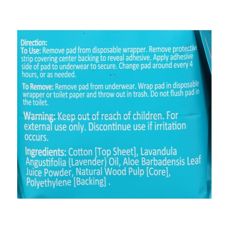 B.Pure Organic Cotton Lavender Infused Panty Day Liners 18 Count