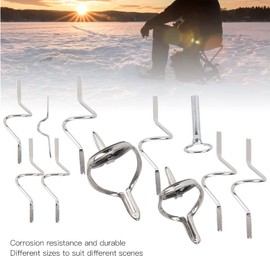 VGEBY Fly Rod Guide Set, Fly Fishing Guide Fishing Repair Tool Stainless Steel Strong Double Buckle Ring Various Sizes Fishing Accessories Fishing Tools