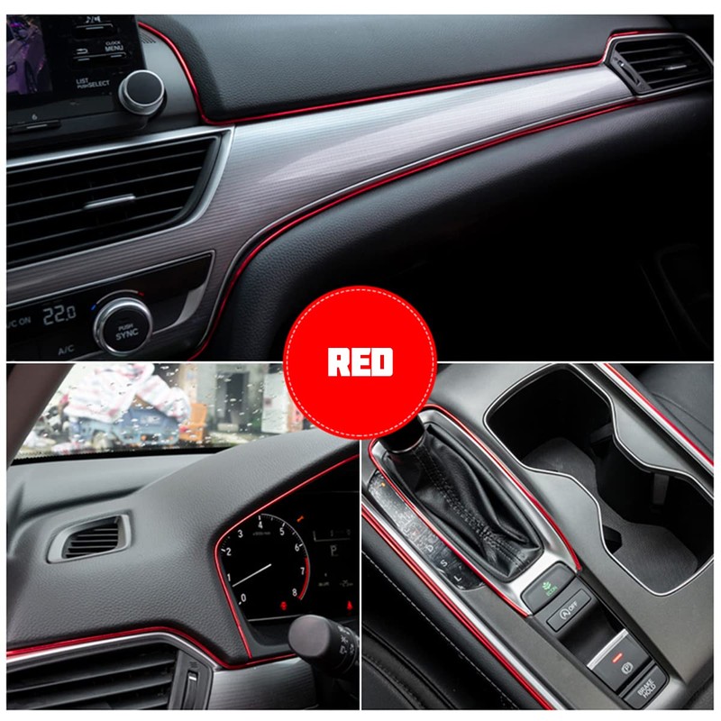 XINLIYA Car Interior Moulding Trim Strips, 33Ft/10M Universal Electroplating Decoration
