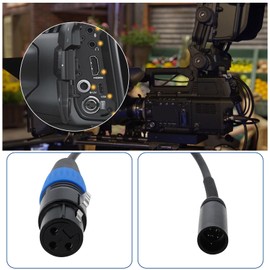 YINETTECH Mini XLR Male to XLR Female 3 Pin 34cm 24AWG 4N Cable for BMPCC 4K Camera Video Assist 4K Sharp 8K Cam Rode Video Mic