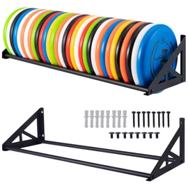 DECORDEEP 2 Pcs Disc Golf Rack Wall Mount, Disc Golf Storage, Disc Golf Wall Hanger, Disc Golf Shelf for Wall, Disc Rack Storage, Wall-Mounted Disc Golf Organizer for Home, Garage