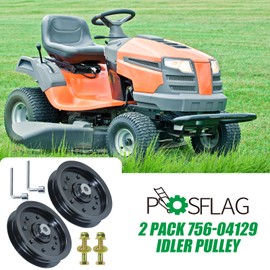 POSFLAG 2 Pack 753-08171 Idler Pulley Kit Replaces Cub Cadet 756-04129B Idler Pulley 756-04129B, Idler Pulley 753-08171, MTD 75308171, 756-04129, 956-04129 753 08171 for Cub Cadet RZT50, LTX1040 Decks