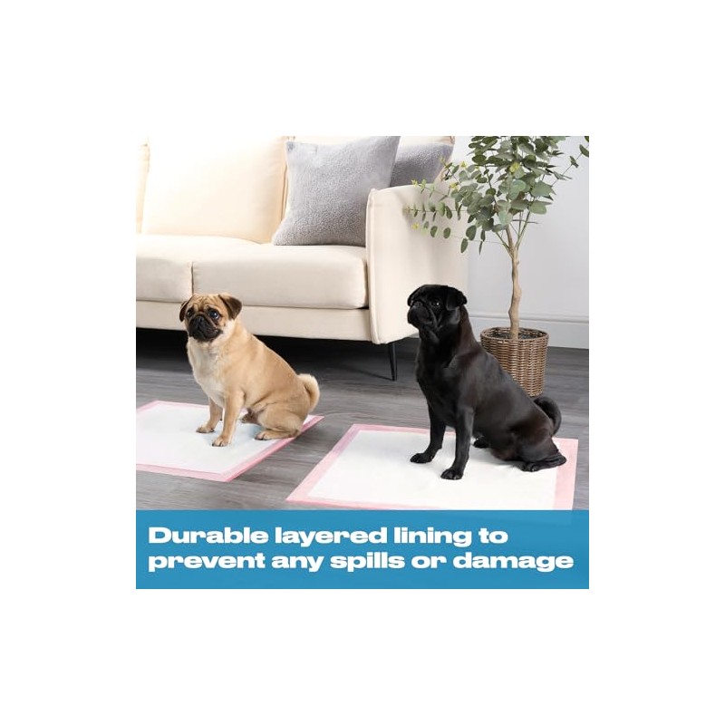 OHS Puppy Training Pads 100 Pack, Leakproof Super Absorbent LEMON