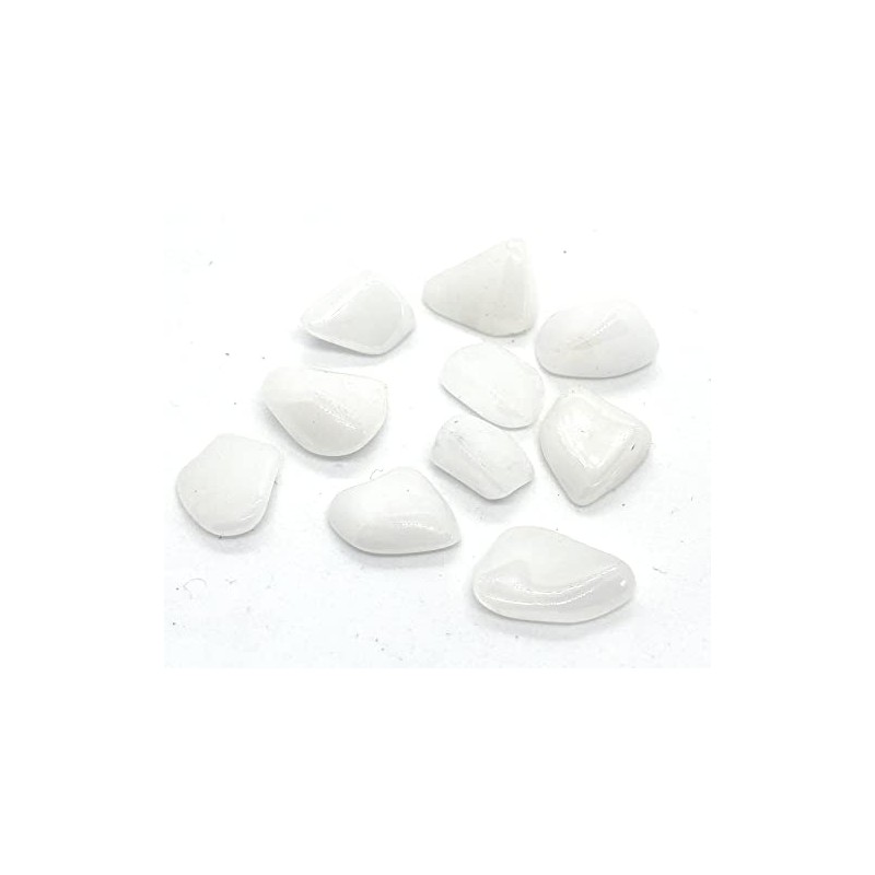 Snowy Quartz Mini Crystal Tumbled Stones - 10 Pc