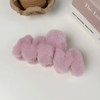 Extra Large Fluffy Wave Shaped Hair Clip (Pink)